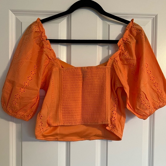 Target Wild Fable Orange Lace Top - Picture 7 of 8